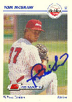 Tom McGraw El Paso Diablos - Brewers Affiliate 1991 Line Drive Pre Rookie Autographed Card - Minor League Card.  This item comes with a certificate of authenticity from Autograph-Sports.